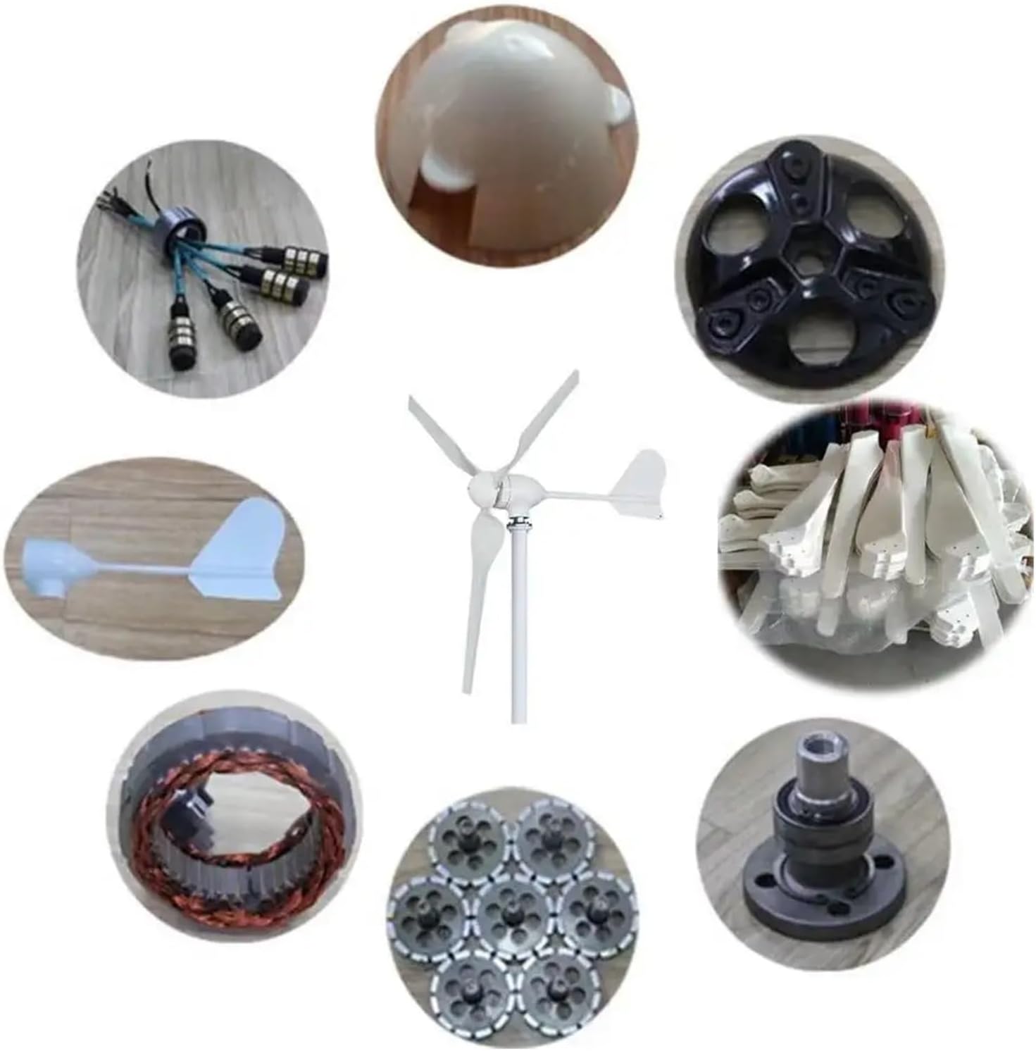 Wind Turbines, 6000w Wind Turbine Generator for Home Use Low Start-up Windmill Speed(24V)