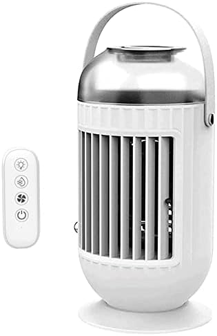 Portable Air Conditioner Quiet Fan, USB Personal Mini Evaporative Cooler Fan, 3 Speeds, Small Desktop Cooling Humidifier Fan (Color : White)