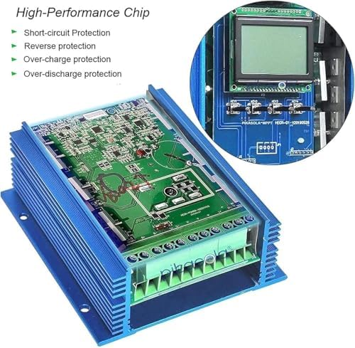 9000W Wind Solar Hybrid Charge Controller, Off-Grid MPPT for Wind Turbine & Solar Panels, LCD Display, Efficient Renewable Energy Management System