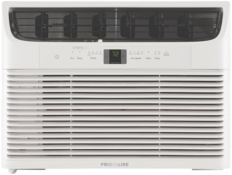 Frigidaire 10,000 BTU Window Air Conditioner with Remote Control, Cools Up to 450 Sq. Ft., Quiet Operation, Eco Mode, 3 Fan Speeds, Auto Restart, White