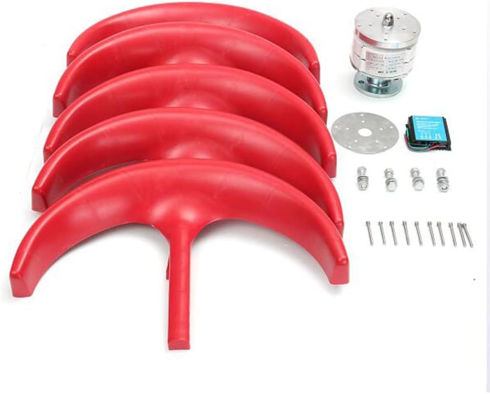 48v,Wind Turbine Generators Kit, 12/24V 9000W Lantern 5-Blade Vertical Axis Wind Turbine Generator with Axis Controller