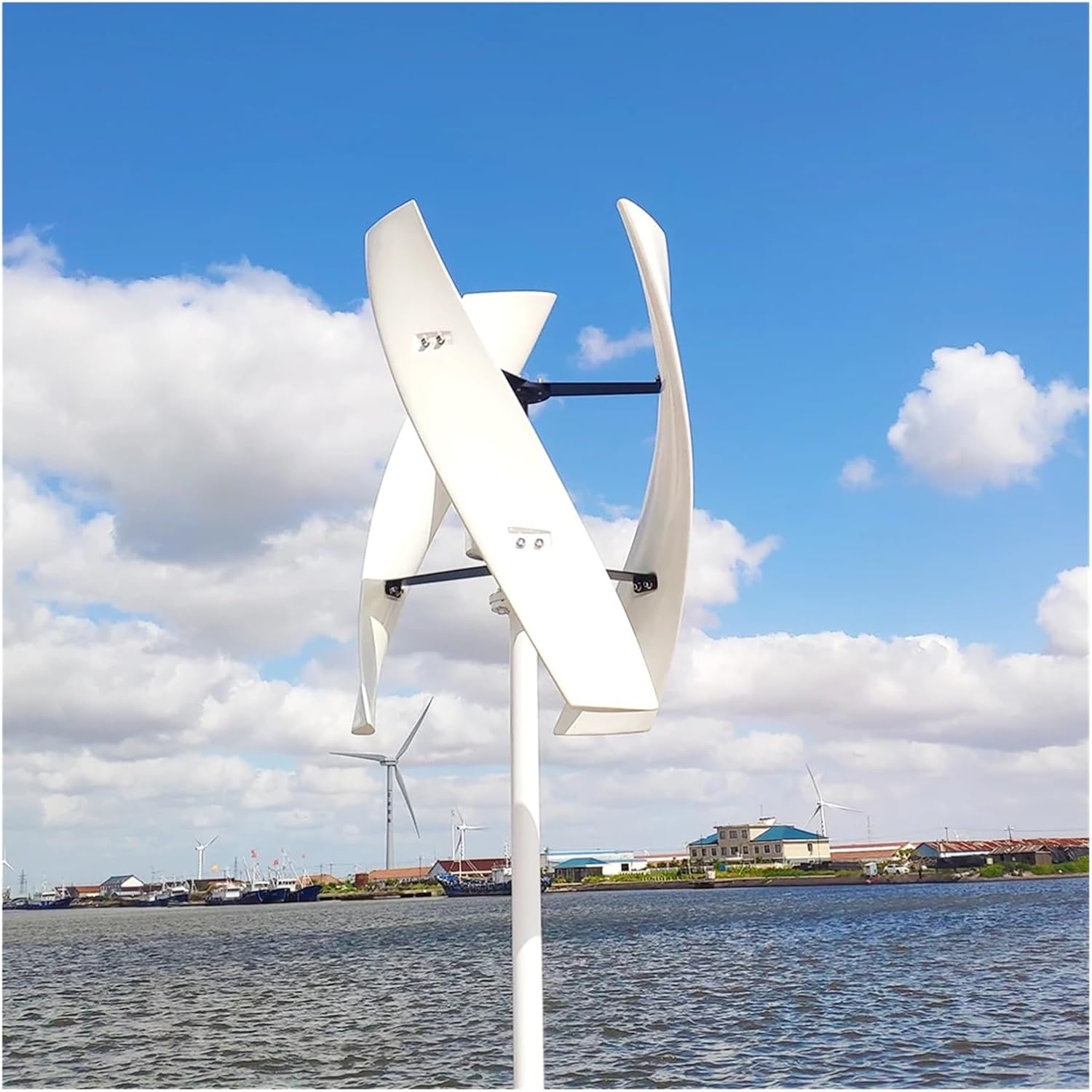 Wind Turbine Generator Kit 300W 12V 24V Vertical Axis Windmill Generator with Off Grid System for Home Farm Street Use Industrial Energy(Type 3,Wind Turbine ONLY_12V)