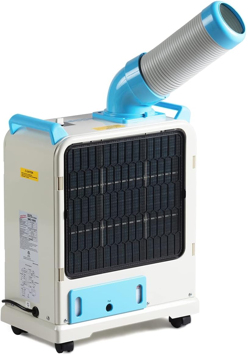 Uninex SAC1800 Indoor/Outdoor KOOLZONE Mobile Spot Cooler, Industrial Grade, Certified, 6,293-BTU 9.55-CER, R410A Refrigerant