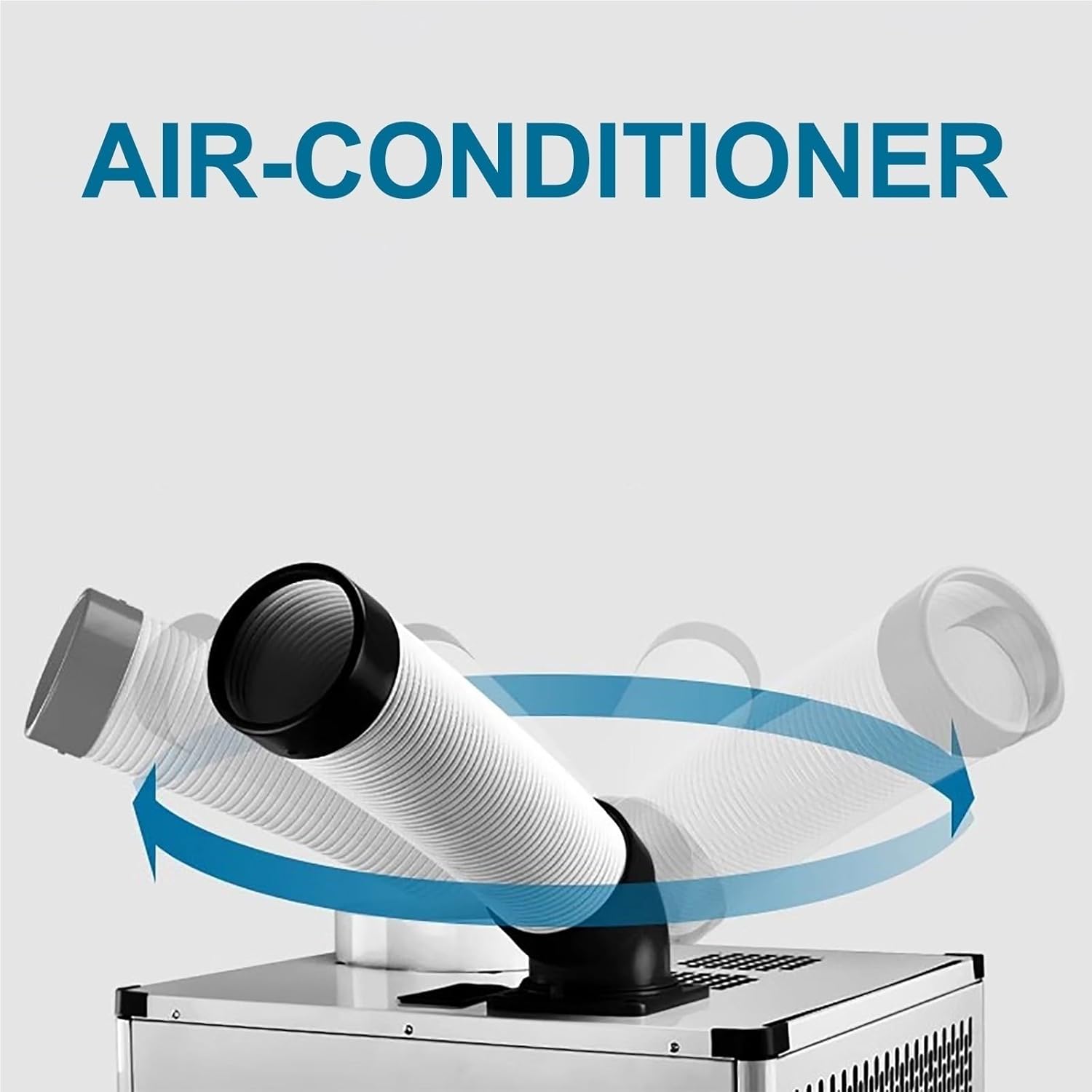 Industrial Portable Spot Air Conditioner – Mobile Commercial Cooling Unit with Water Tank, 220V, Adjustable Air Ducts for Outdoor Events, Factory, Workshop(58cm)