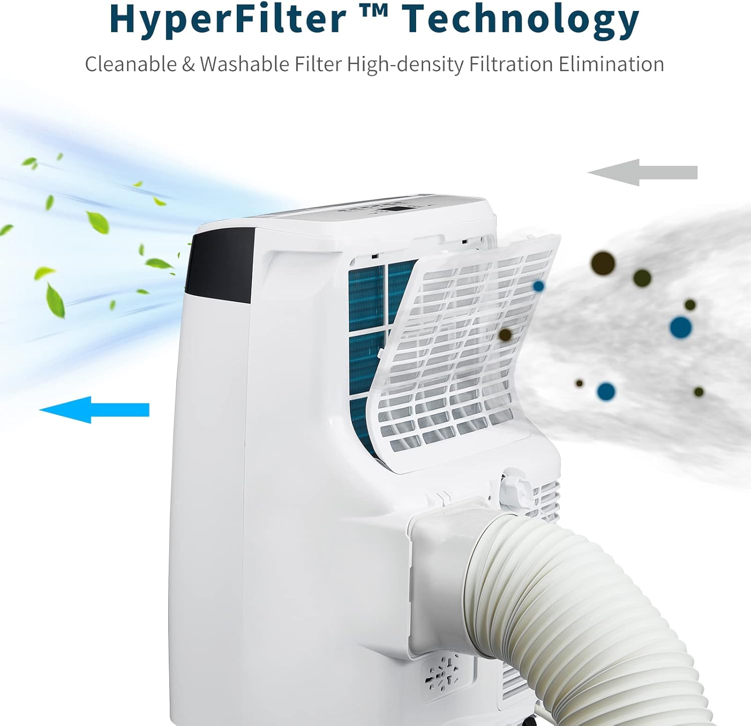 Jojoka Portable Air Conditioner with Remote Control, 10000 BTU Portable AC for Room, Dorm, Office with Drying, Fan, Sleep Mode, 3 Speeds, 24H Timer Function, Cools Room up to 450 Sq. ft