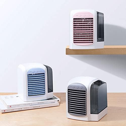 Portable Air Conditioners, Evaporative Air Cooler, 3 Wind Speed & LED Night Light, Personal Mini Air Cooling Fan for Room (Color : Gray)