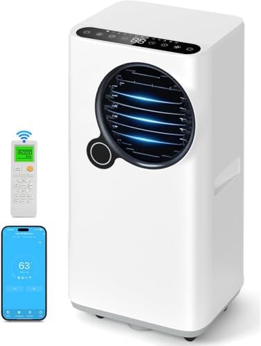 Portable Air Conditioners, 16000 BTU Smart Room Air Conditioner with Cooling/Dehumidifier/Fan, auto Oscillation, 24-Hour Timed Remote Control