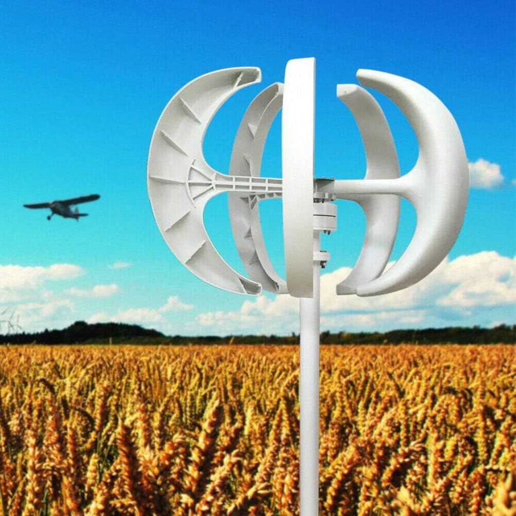 1200W Low Noise Vertical Wind Turbine - 3 Phase AC 12V/24V Energy Generator Kit for Home Energy Supplementation - Efficient 400W/600W/800W/1000W Power Solution