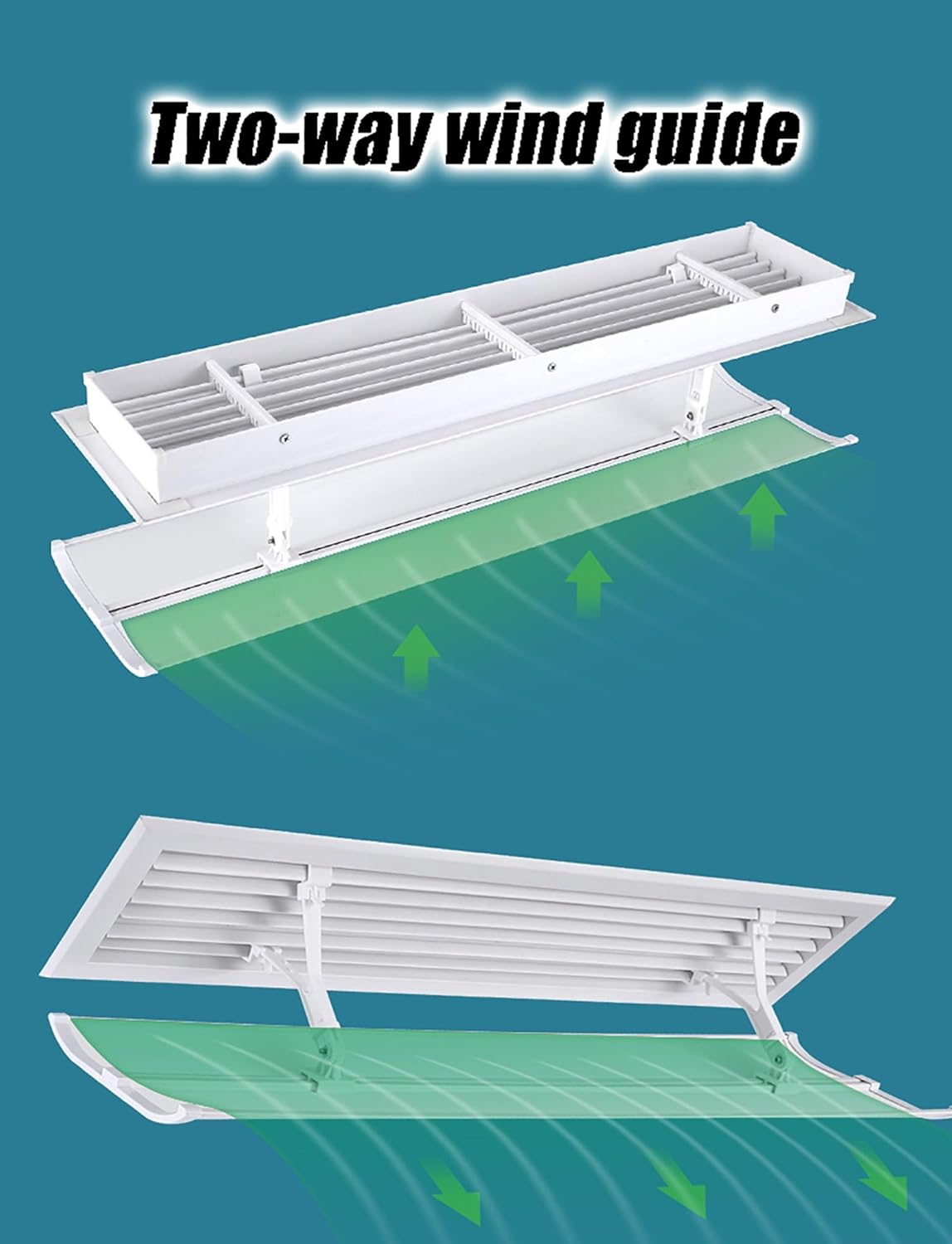 Air Conditioner Air Deflector Air Conditioner Vent Deflector, Adjustable Airflow Direction, Purifying Filter Cotton