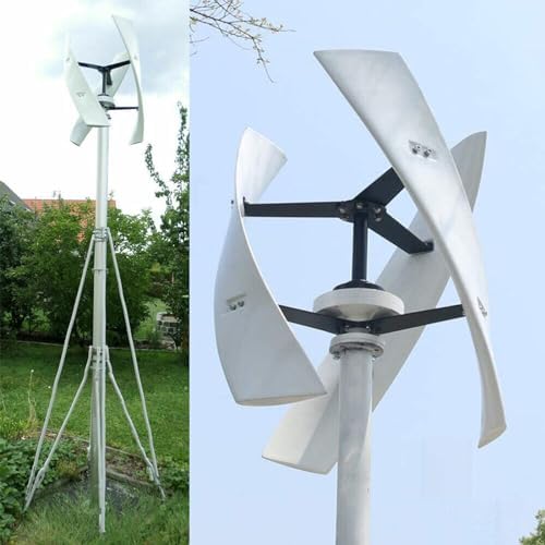 3000W Vertical Axis Wind Turbine Generator Kit - 12V/24V/48V Free Energy Windmill for Home - Efficient Maglev Breeze Start - Red Color, Ideal for Sustainable Energy Solutions