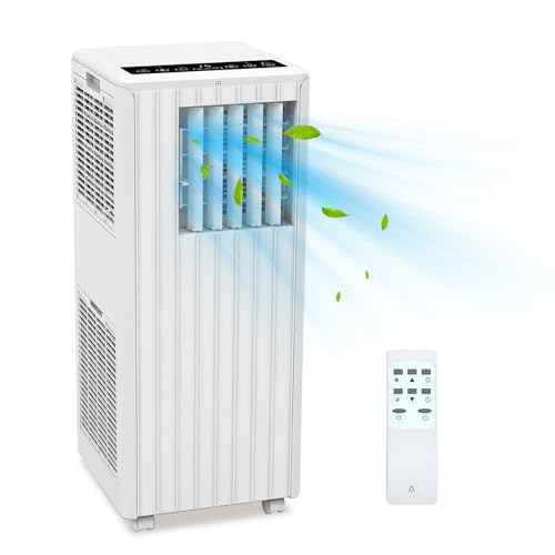 Portable Air Conditioners 8000 BTU for Room Up to 350 Sq. Ft, Portable AC Unit with Cool Fan and Dehumidifier, Quiet AC Unit for Bedroom, With Remote Control, 24 Hour Timer, Window Kit