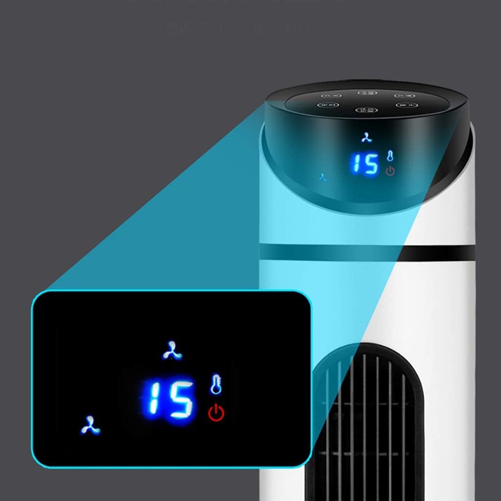 Portable Air Conditioner Fan Office Remote Control Ultra- Quiet Space Air Coolers, Dorm Single Cool Water- Cooled Air Conditioning Unit, Bedroom Portable Bladeless Cold Air Fan White