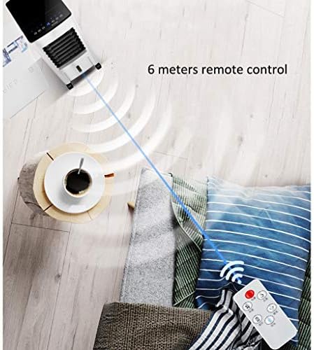Portable Air Conditioner Fan Living Room Water- Cooled Remote Control Space Air Coolers, office Single Cool Cold Air Fan, Nightstand Portable Bladeless Air Conditioning Unit White