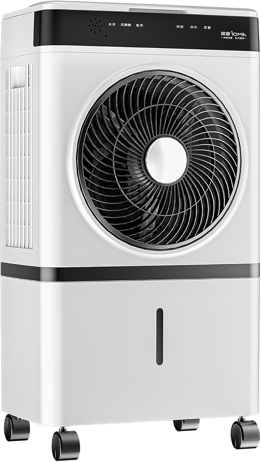 Portable Cooling Fan ,Evaporative Air Cooler, Swamp Cooler with Remote; 12H Timer,3 Speeds, Air Conditioners for Bedroom, Living Room, Office; Tower Fan thats Blow Cold Air for Home(65cm(25.59in))