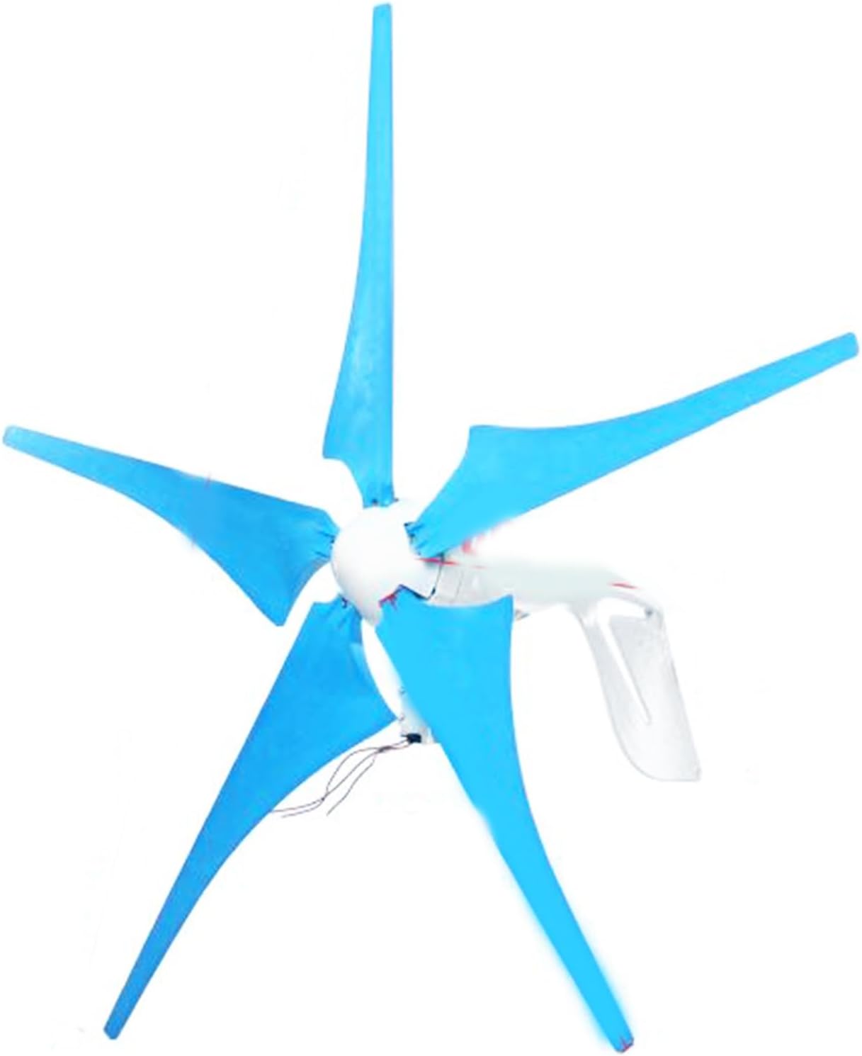 12V/24V/48V DC Windmill Power Generator Kit, 3000W 5-Blade Automatically Adjust The Windward, 3 Phase AC Permanent Magnet Generator Kit with Controller(White)