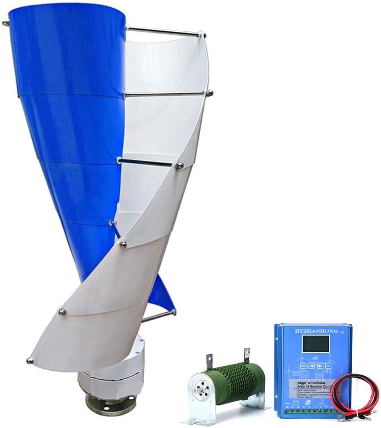 48v, 12000W Vertical Maglev Wind Turbine Generator, 12V 24V 48Vwith Efficient MPPT Controller Wind Turbine Generator Kit Noiseless
