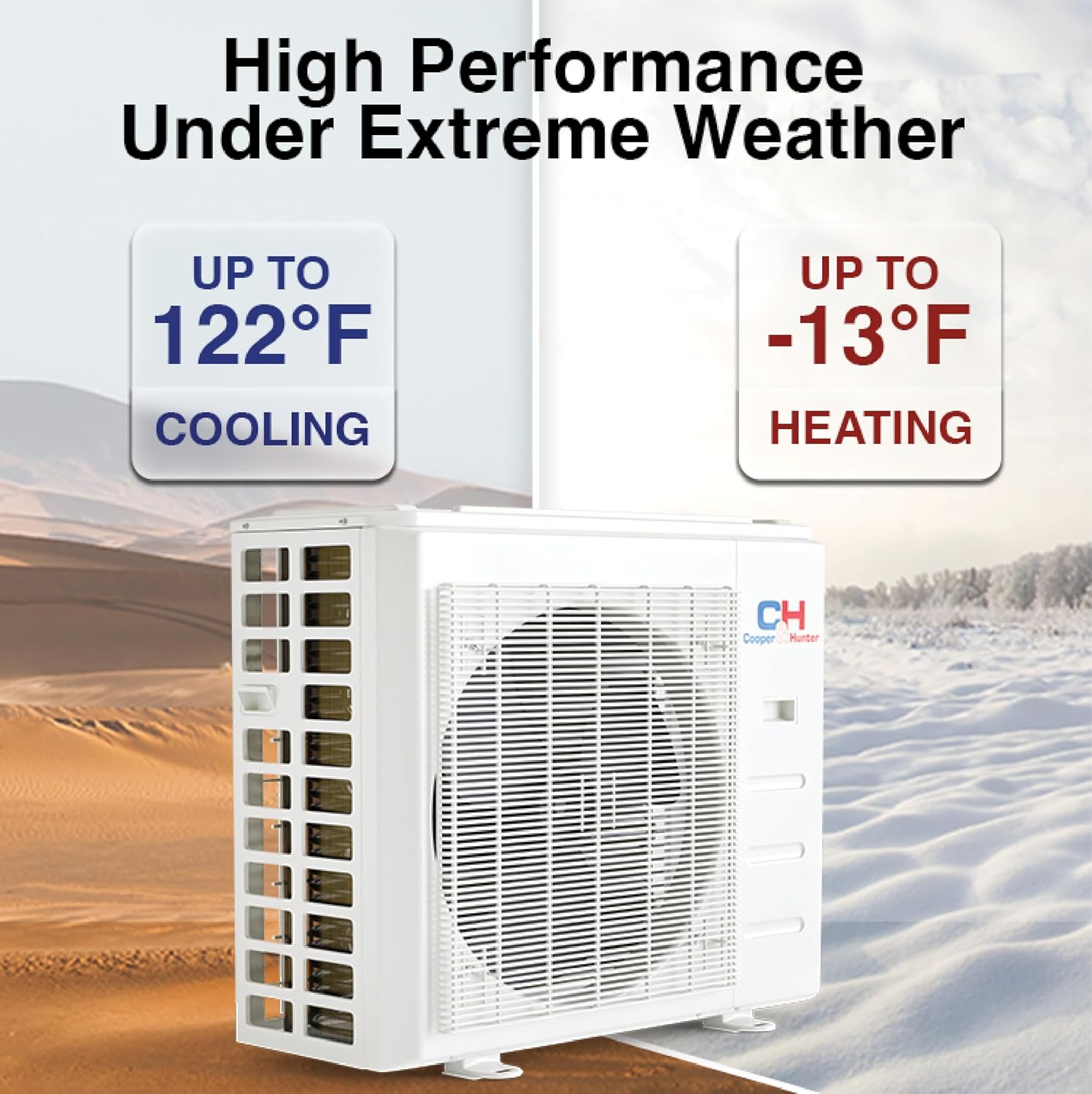 Cooper & Hunter 12,000 BTU 115V Black Single Zone Wall Mount Ductless Mini Split Air Conditioner & Heat Pump – 23.2 SEER Inverter – Smart Kit & 16FT Installation Kit – Pre-Charged