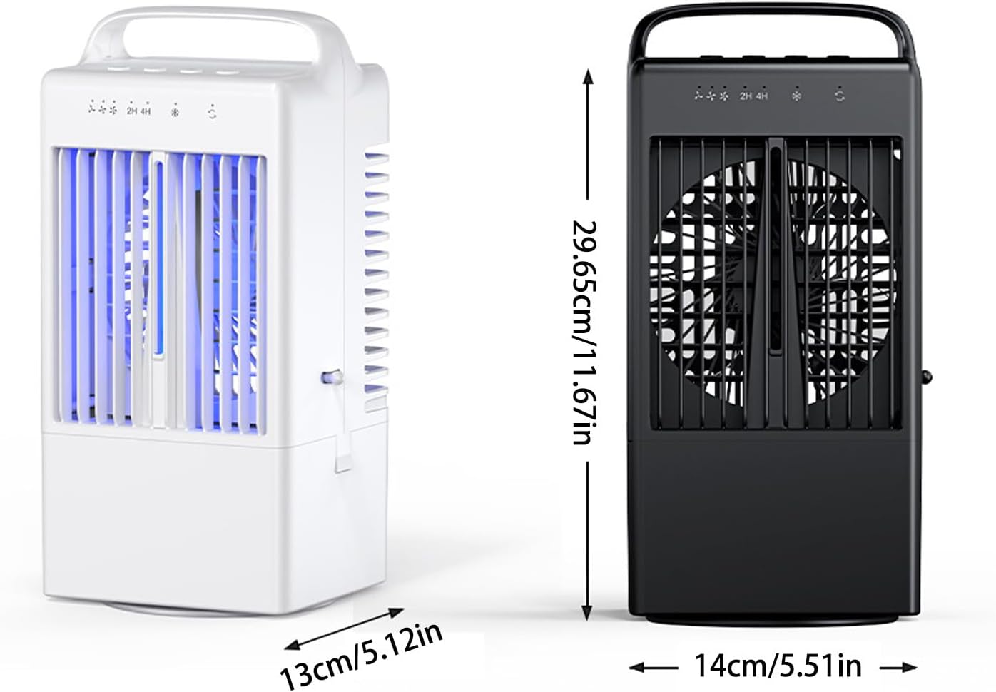HELLORSO Portable Air Conditioners Oscillating Fan,Desk Mini Air Evaporative Cooler with Upgraded 3 Cool Mist&Speed and Timer, Small AC Desktop Personal Air Conditioner for Office Room (White-1pc)