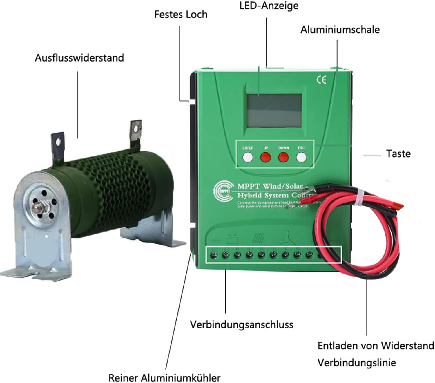 48v, 3000W Solar & Wind Hybrid System Double MPPT Charge Controller 12V 24V 48V Auto Regulator Home Use Wind Turbine Generator