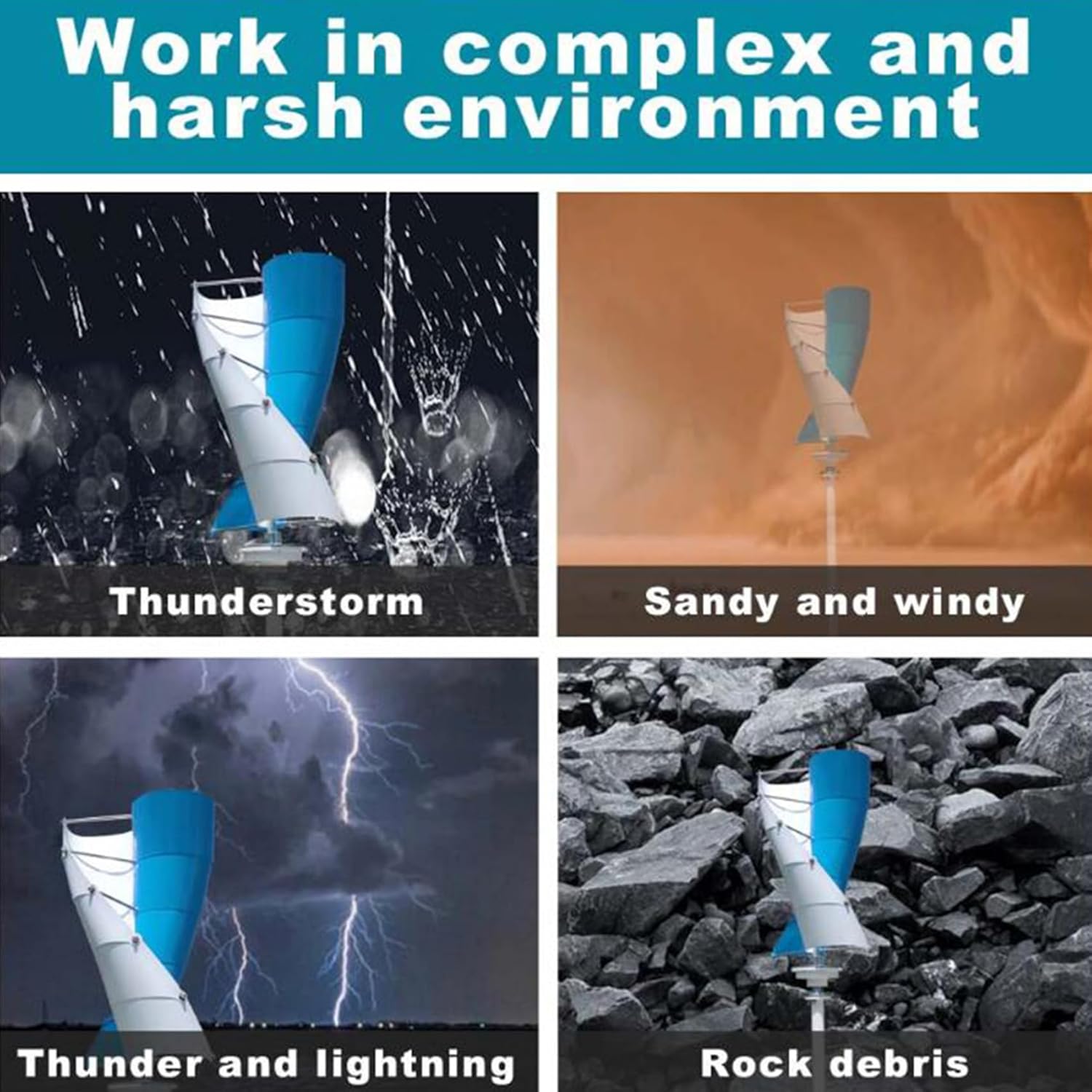 Vertical Axis Wind Turbine Generator Kit, 12000W 24V 48V 220V Free Energy Windmill Wind Turbine Generator Home Three Phase Generator Maglev