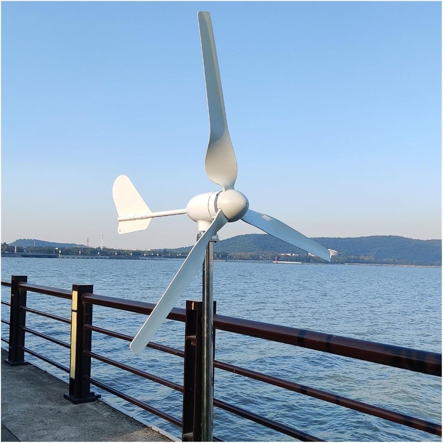 Wind Turbine Generator 2000w 48V 24V 12V Windmill Horizontal Wind Generator Kit Mppt Controller for Home Use Industrial Energy(Hybrid Control,24V_2000W)