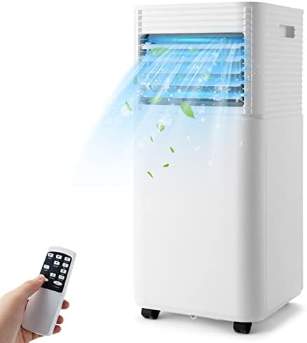 PETSITE Portable Air Conditioner, 10000 BTU AC Cooling Unit for Room, 3 in 1 AC Unit with Air Cooler & Fan & Dehumidifier Mode, Cools Up to 350 sq.ft (10000BTU, Black)