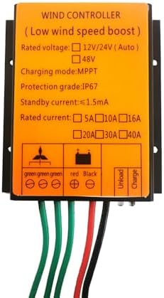 220V MPPT Charge Controller 10A-40A, 6000W-10000W for 12V/24V/48V Wind Turbine Generator, Waterproof IP68, Efficient Solar & Wind Energy Management System