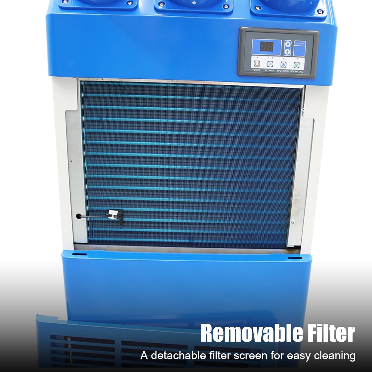 Industrial Air Conditioner Portable Spot Cooler 22178BTU/H 3 Column Air-Cooled Mobile Outdoor Cooling Aircon 220V