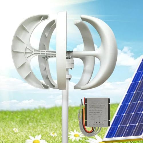 13000W Portable Wind Turbine Generator Kit - Efficient 5-Blade Renewable Energy System for Home & Off-Grid Use - 12V/24V/48V/72V/110V/220V with Controller, Red