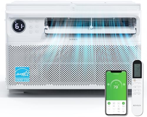 ROVSUN 12000 BTU Inverter Window Air Conditioner with WIFI Function, Energy-Saving Window AC Unit with Remote & App Control, Ultra Quiet Design & Easy Install Kit, 115V/60Hz