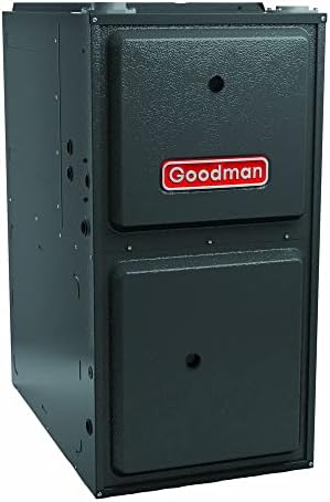 Goodman 96% AFUE, 60,000 BTU/h Capacity, Upflow/Horizontal Configuration, Single-Stage Natural Gas Furnace with Nine-Speed ECM Blower Motor GM9S960603BN - Includes Thermostat