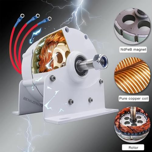 10000W Low Noise Gearless Wind Power Generator Kit, Efficient Permanent Magnet Turbine for Renewable Energy, 12V 24V 48V 220V Water Turbine System