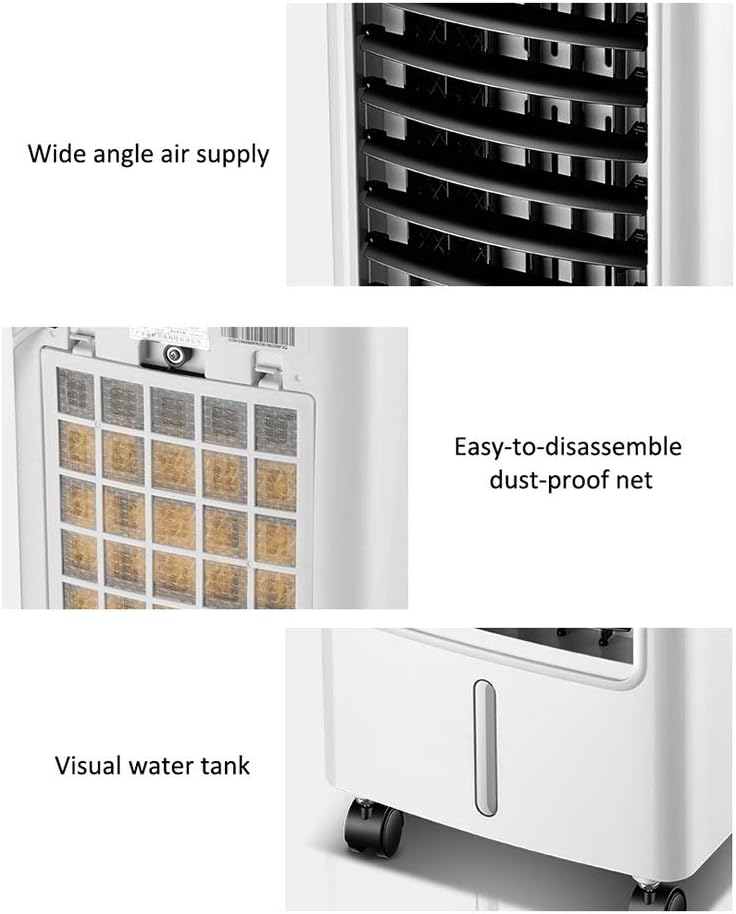 Portable Air Conditioner Fan Office Bladeless Space Air Coolers,Ultra- Quiet Single Cool For Bedroom Air Conditioning Unit, house Water- Cooled Portable Cold Air Fan White