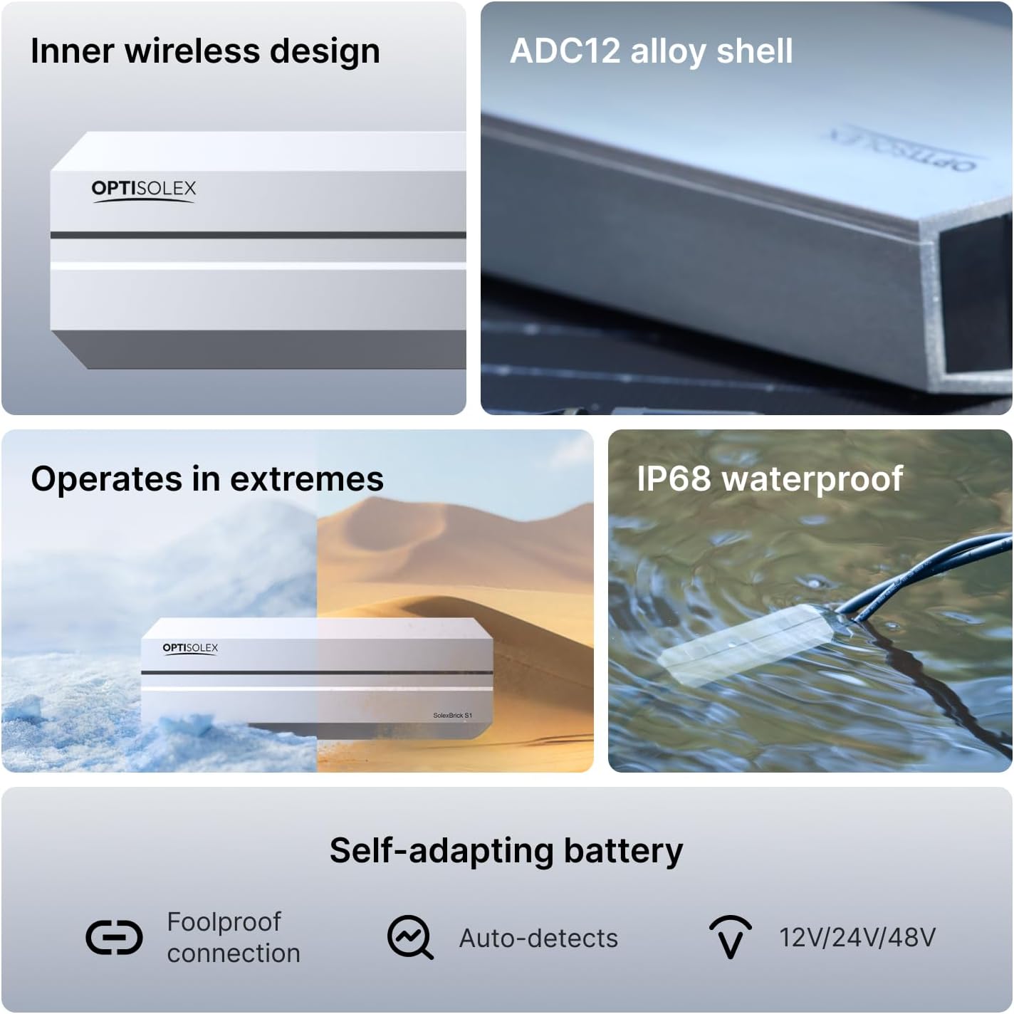 SolexBrick S1 50A MPPT Solar Charge Controller + 20 Foot 8AWG MC4 to O Ring Extension Cable