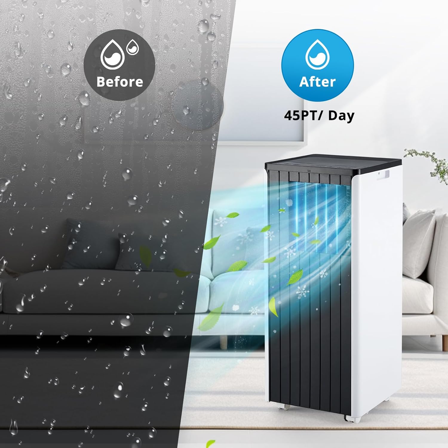 Garvee 8000 BTU Portable Air Conditioner, Compact Room AC w/Remote Control & Full Window Kit. Effectively Cools Up to 350 Sq ft., 24H Timer & Energy-Saving Triple Modes, for Bedrooms & Apartments