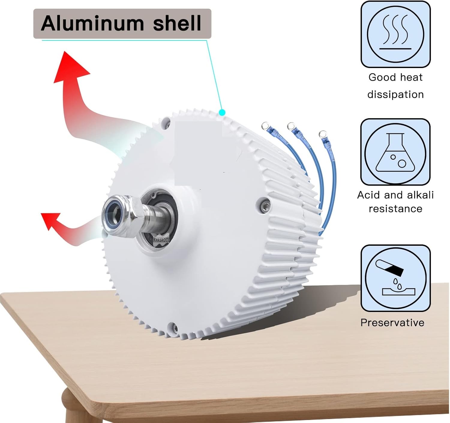 Wind Turbine, 100W 12V 24V Low RPM NdFeb Rare Earth Permanent Magnet Generator for DIY Horizontal Wind Turbine Wind Mil Generator(AC24V,200W)