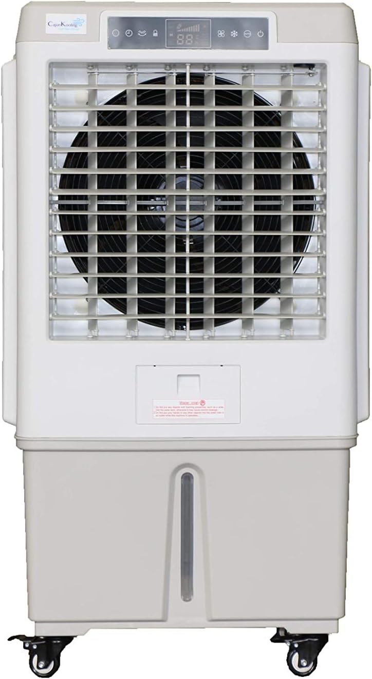 Cajun Kooling CK3000-S Evaporative Portable Swamp Cooler - 10 Gal Tank - 500 sq Ft Coversage - Variable Speeds - High Power 3000CFM - Outdoor Cooling for Tailgates, Patios, Camping, Barns, Shops