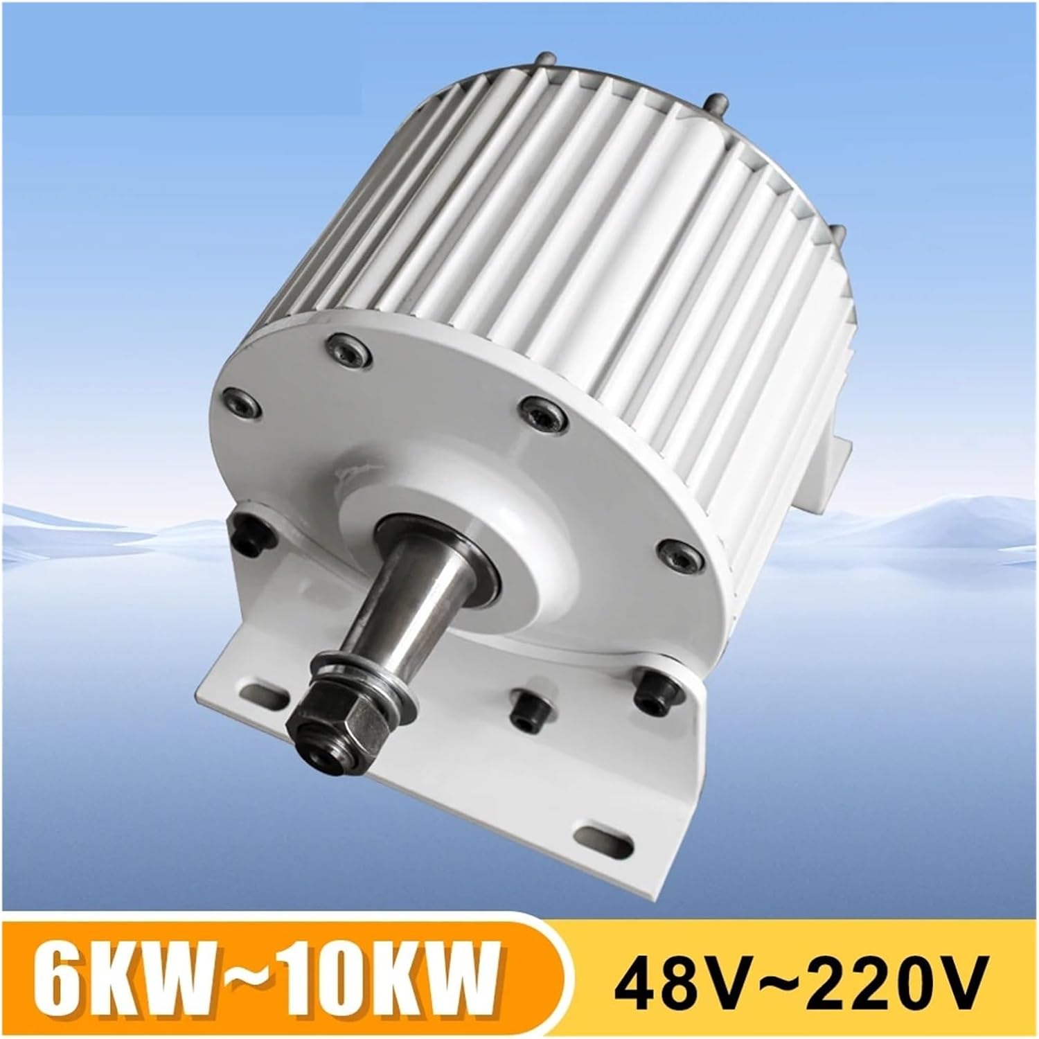 Low Speed Wind Turbine Generator Kit, Three-Phase Permanent Magnet Generator 8KW 10KW 48V 96V for Wind Power and Water Conservancy Industrial Energy(with Base,96V_6000W)