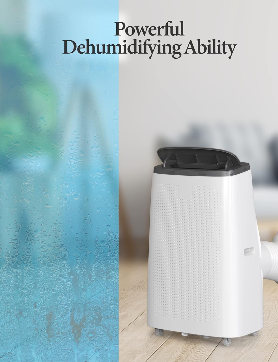 Portable Air Conditioners, 14000 BTU Air Conditioner for 750 Sq. Ft, Dehumidifying & Fan, Quiet Operation and Easy Mobility, Remote Control for Home & Office, Gray Top