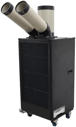 Industrial Portable Air Conditioner with Wheels 5L Large Tank Commercial Spot Cooler Adjustable Air Outlet Ideal for Hospitals Workshops Outdoor Events 110V 1.1KW