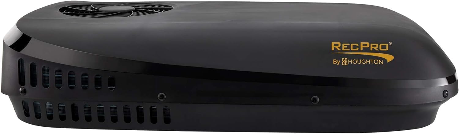 RecPro RV Air Conditioner Low Profile 9.5K Non-Ducted | Optional Heat Pump | Quiet AC | Cooling Only | RV AC Unit | Camper Air Conditioner (Include Heat Pump, Black)