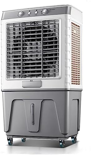 Evaporative Air Cooler 8600CFM Swamp Cooler with 80L Water Tank, 120°Oscillation with Remote, Timer, Honeycomb Pad Cooling, 3 Wind Speeds, 6 Ice Packs for Outdoor Indoor Use