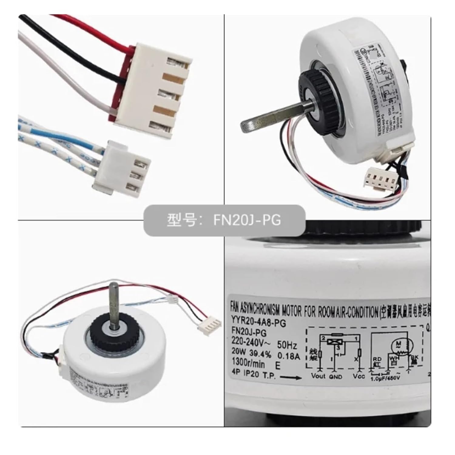 Air Conditioning Indoor Unit Motor,Compatible for FN20J-PG YYR20-4A8-PG,Laminated Motor