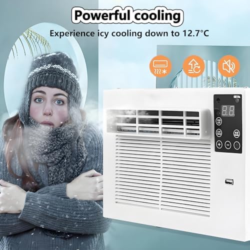 Air Conditioning Unit Compact Dehumidification Remote Control and Timing 1-12h Portable Ac Tent Air Conditioner Cooling for Consumption Camping Tent RV Mosquito Net Air Conditi