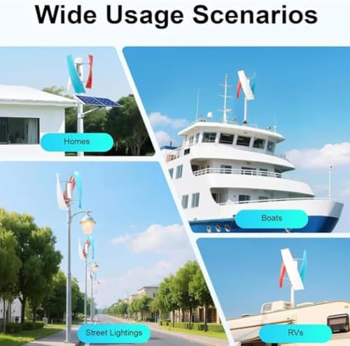 High-Efficiency 10000W 12V/24V/48V Three-Phase AC Permanent Magnet Wind Turbine with 3 Blades & Controller - Perfect for Boats, Homes, Gazebos & Chalets, 220V Output