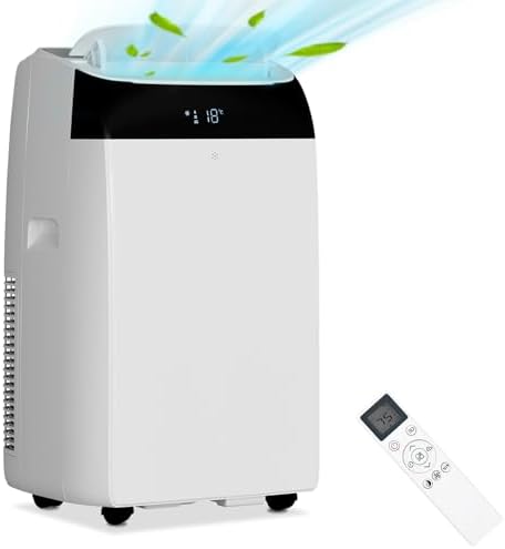14,000 BTU Portable Air Conditioner for Large Indoor Rooms (Up to 750 Sq. Ft): Powerful Smart 3-in-1 Freestanding AC with Remote Control & 24H Timer