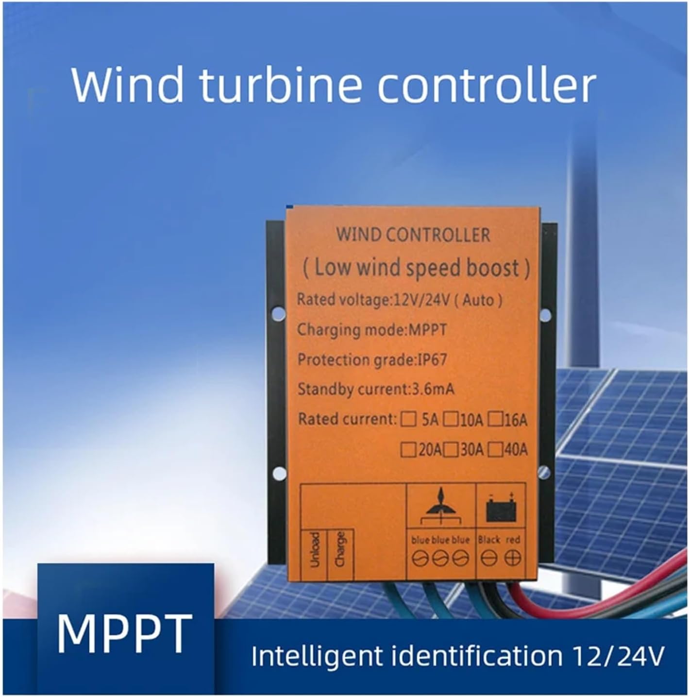 200W Wind Turbine Generator Kit, Vertical Axis Wind Turbine DC 12/24V Wind Power Turbines Generator 5 Blades Industrial Energy