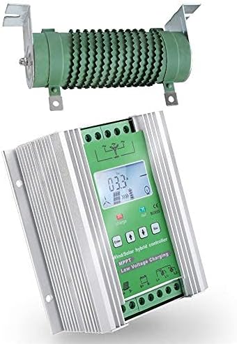 SolaMr 1000W 12V/24V MPPT Wind Solar Hybrid Charge Controller Fits for 600W Wind and 400W Solar Power System with LCD Display and Dump Load Accurate