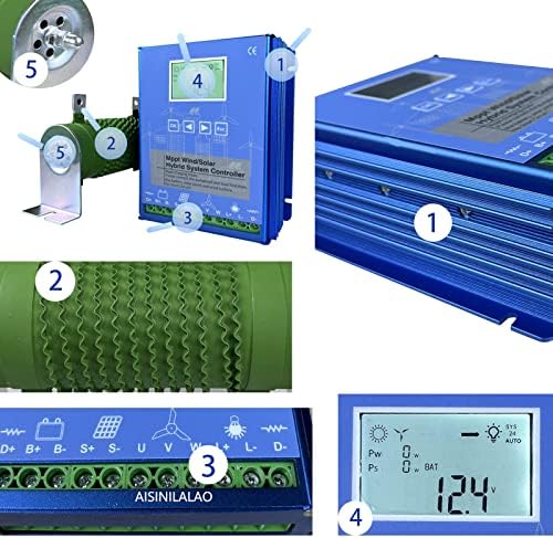 12000W Wind Solar Hybrid System - MPPT Charge Controller, Auto Regulator for 12V/24V/48V Turbines, Efficient Renewable Energy Solution with Dump Load for Sustainable Power