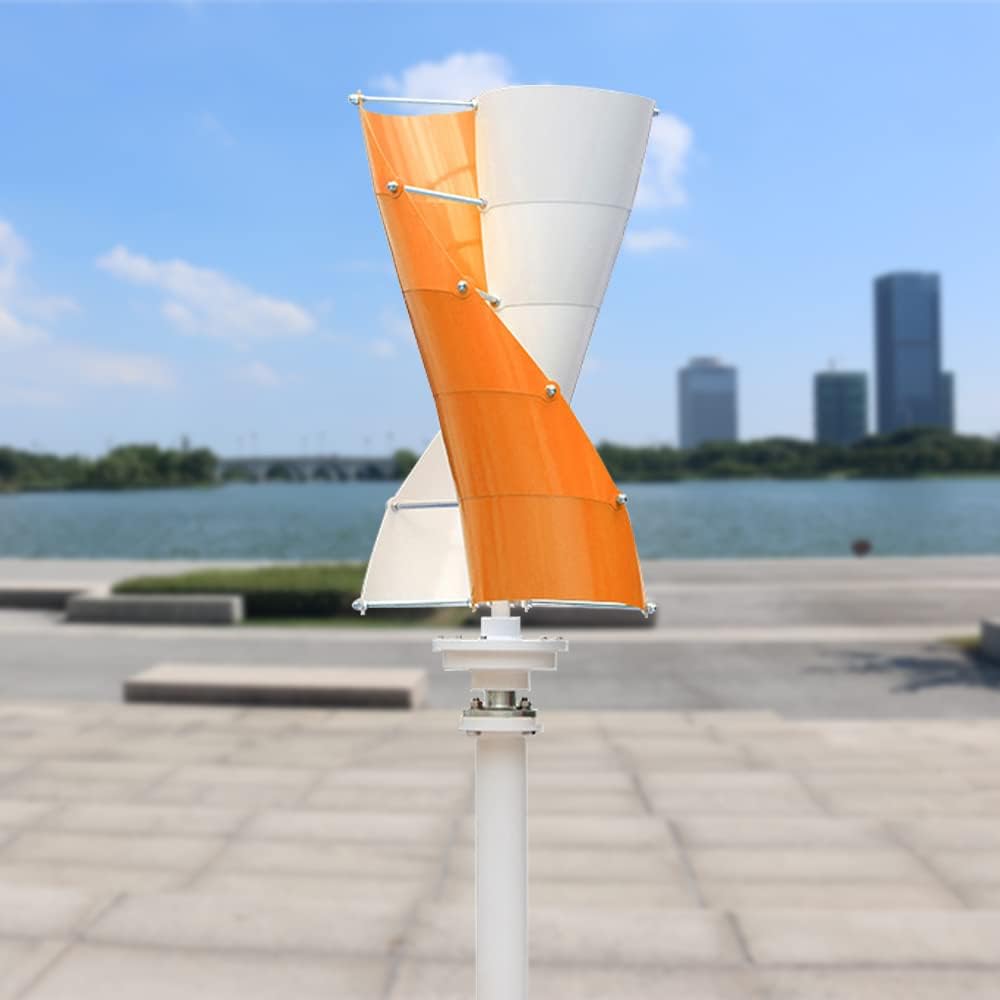 Wind Turbine, 3000W Wind Vertical Turbine Generator Alternative Free Energy Windmill 24V 48V MPPT Controller Wind System(Blue White,MPPT Controller_12V)